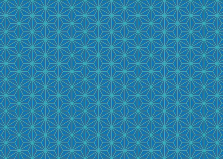 Japanese Hexagons - Ultra Blue