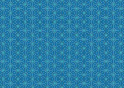 Japanese Hexagons - Ultra Blue