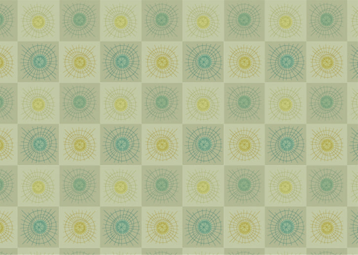 Rays & Circles A - Desert Sage Checks