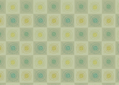 Rays & Circles A - Desert Sage Checks