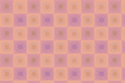 Rays & Circles C - Dusky Checks - Sample