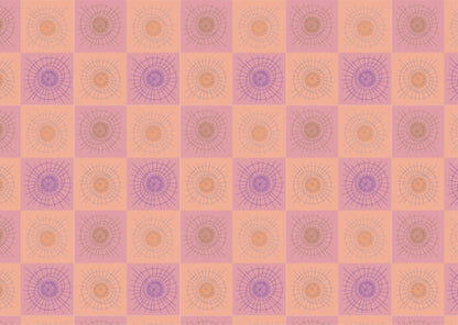 Rays & Circles C - Dusky Checks