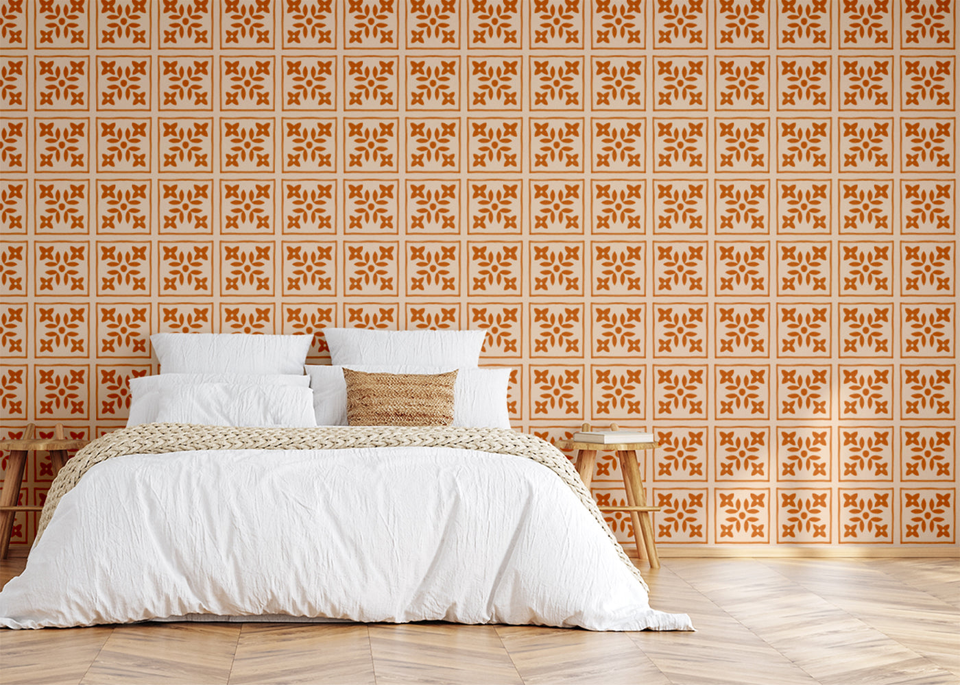 Foliar Quadrant Tiles - Orange