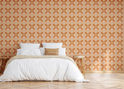 Foliar Quadrant Tiles - Orange