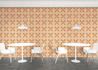 Foliar Quadrant Tiles - Orange