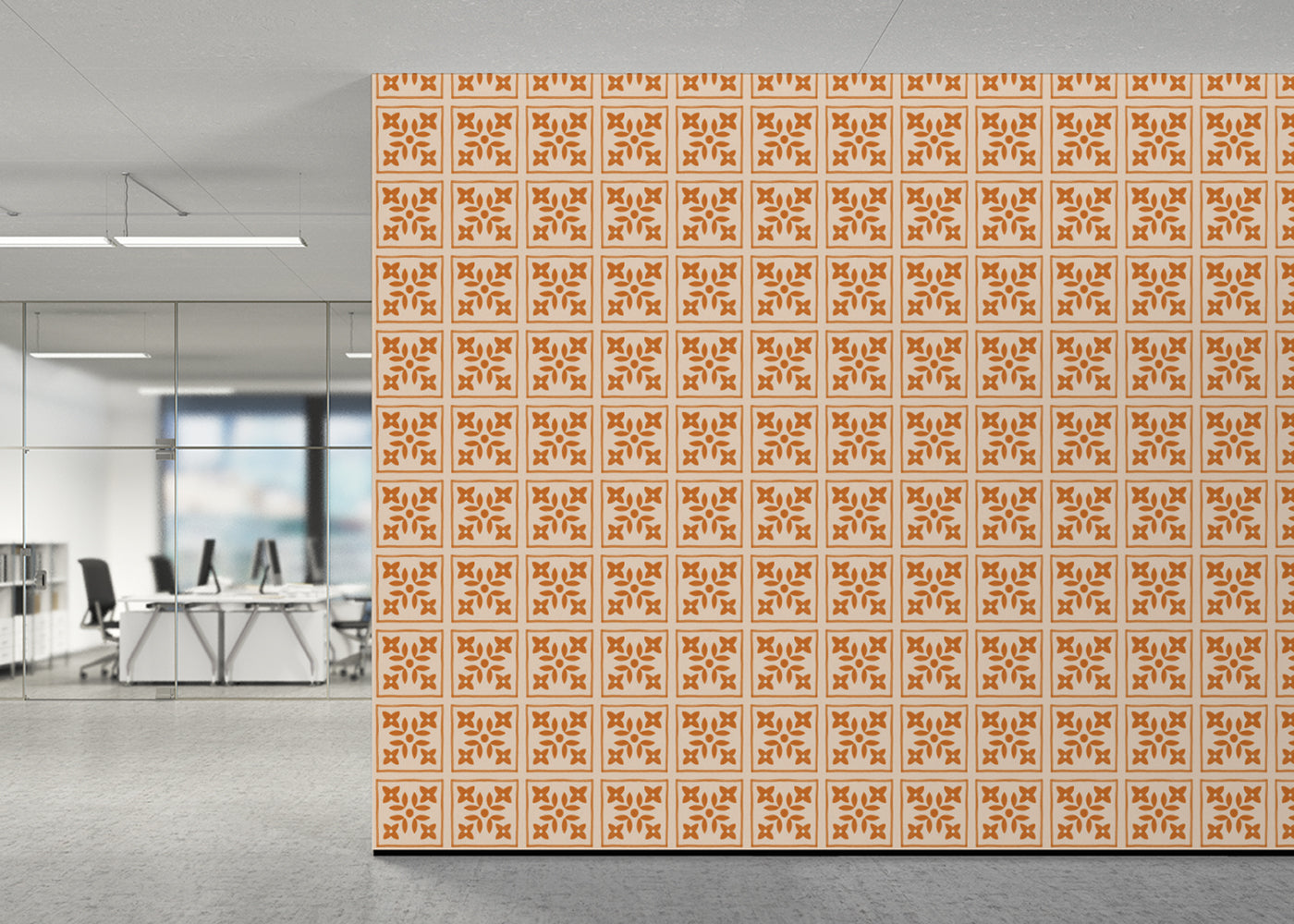 Foliar Quadrant Tiles - Orange