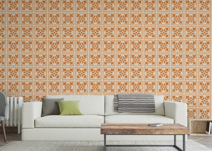 Foliar Quadrant Tiles - Orange