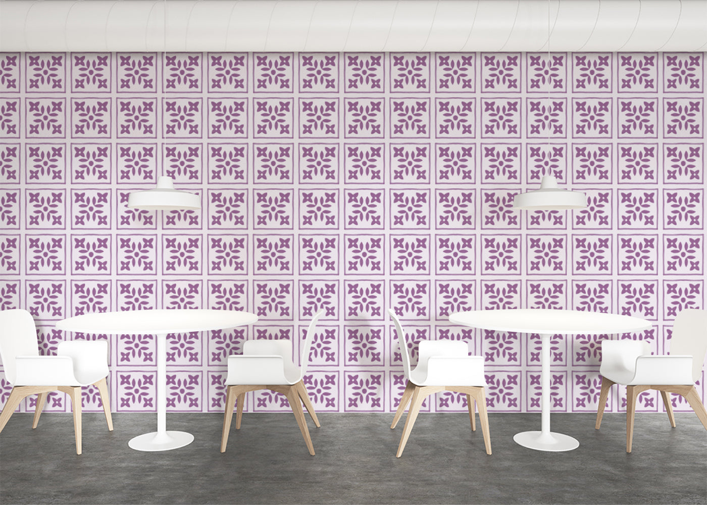 Foliar Quadrant Tiles - Purple