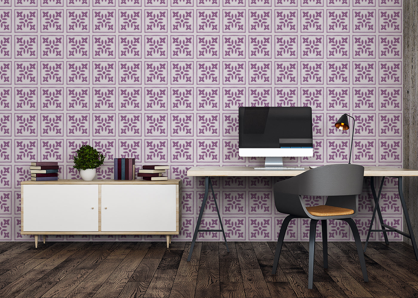 Foliar Quadrant Tiles - Purple