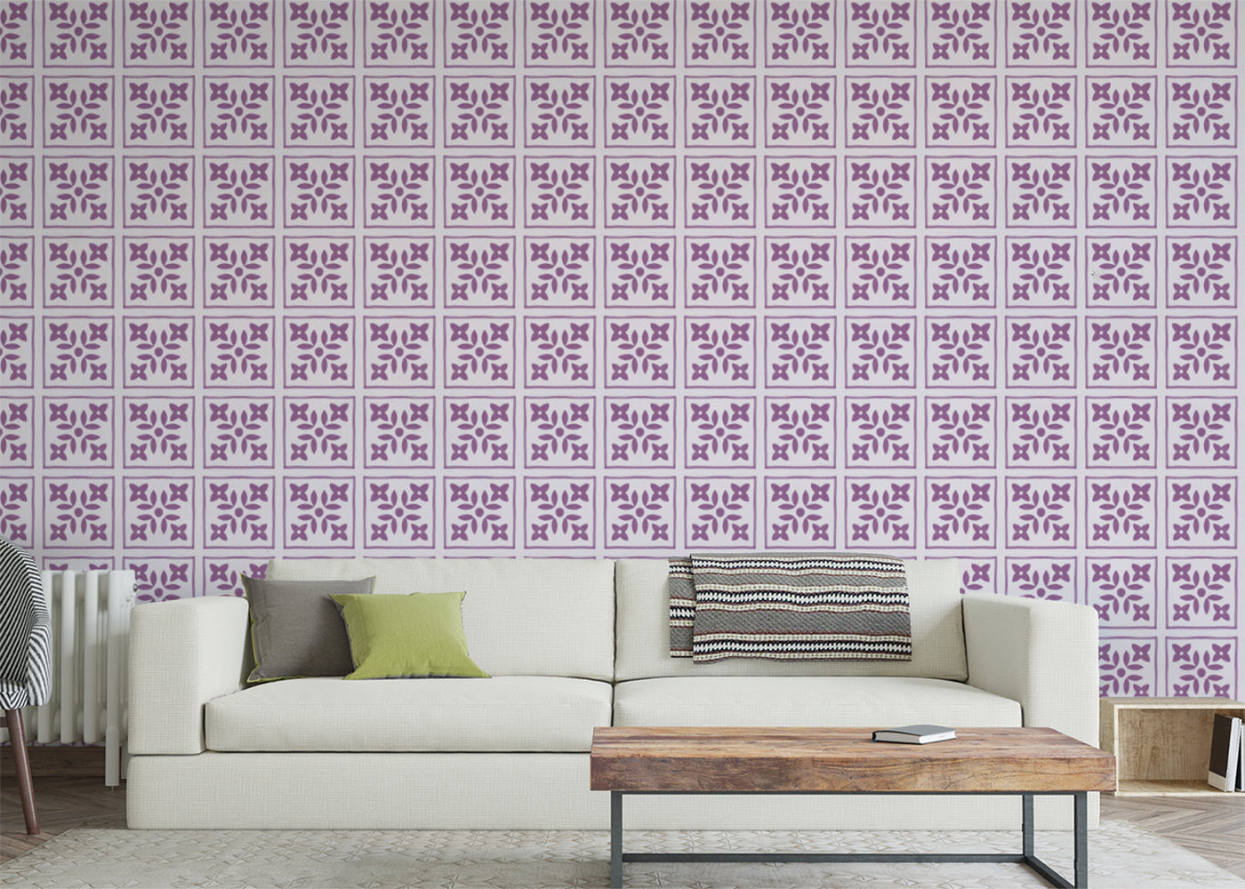 Foliar Quadrant Tiles - Purple
