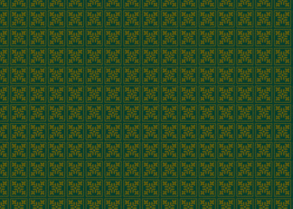 Foliar Quadrant Tiles - Green and Gold