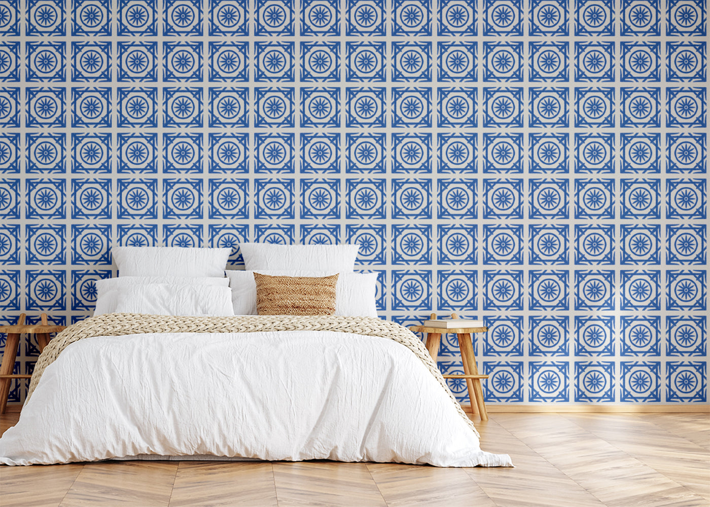 Compass Rose Tiles - Blue