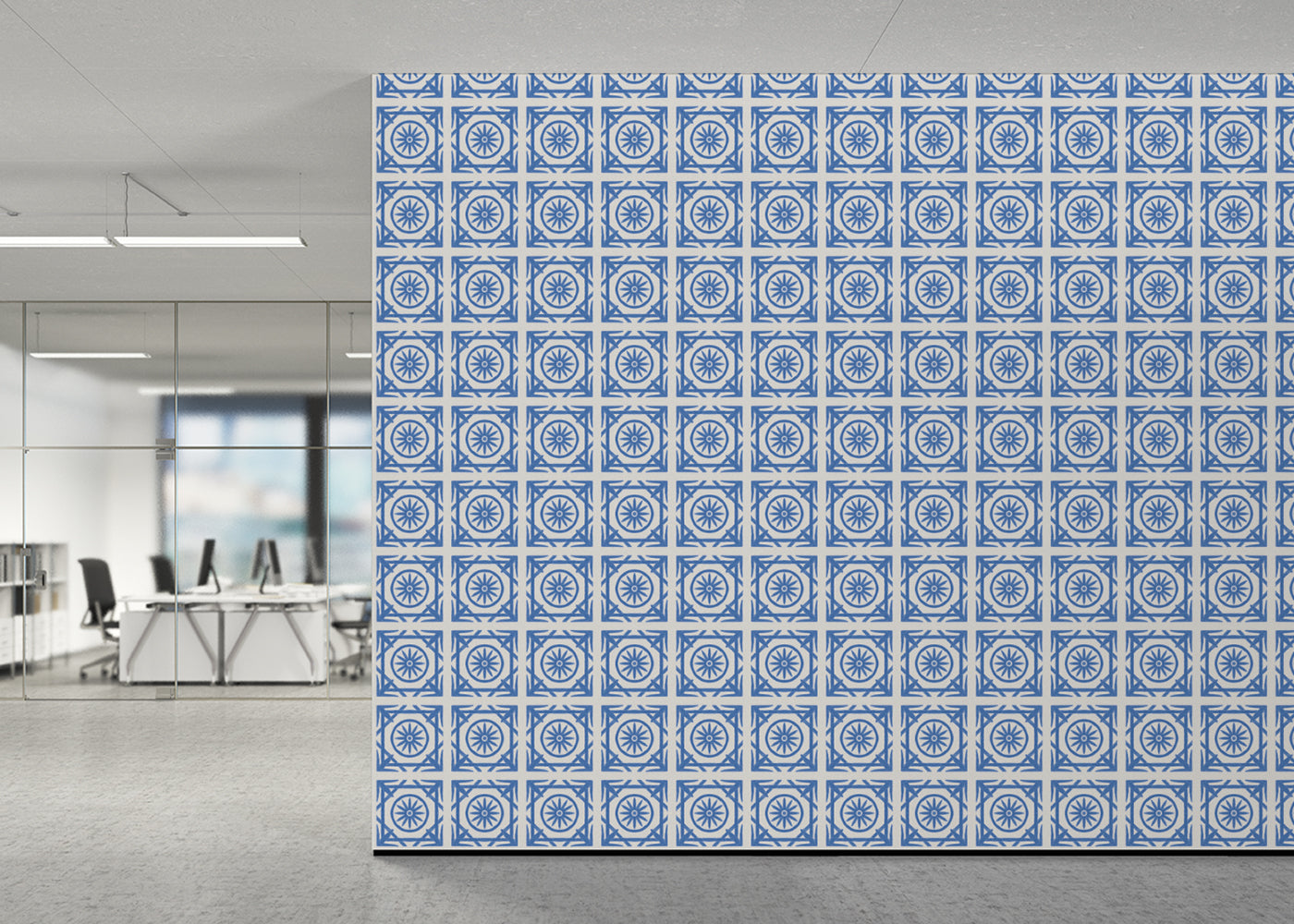 Compass Rose Tiles - Blue