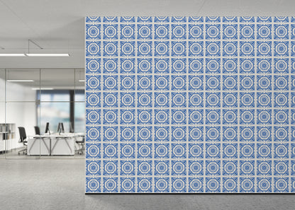 Compass Rose Tiles - Blue