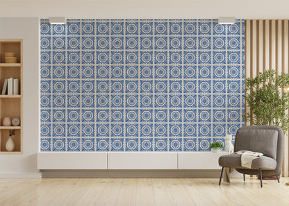 Compass Rose Tiles - Blue