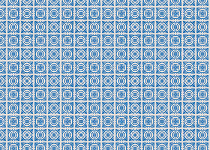Compass Rose Tiles - Blue