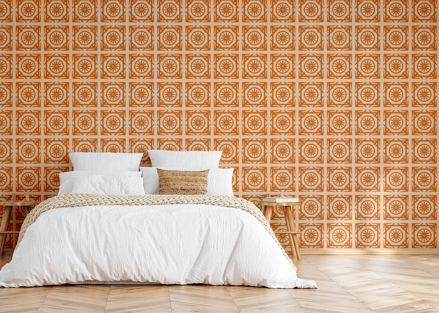 Compass Rose Tiles - Orange