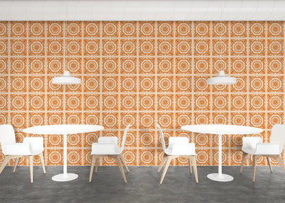 Compass Rose Tiles - Orange