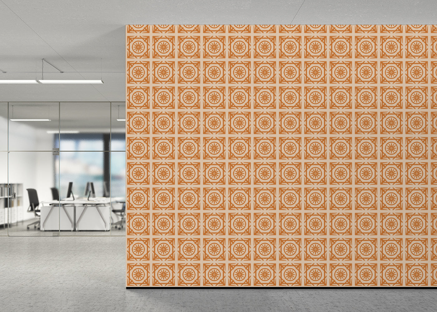Compass Rose Tiles - Orange