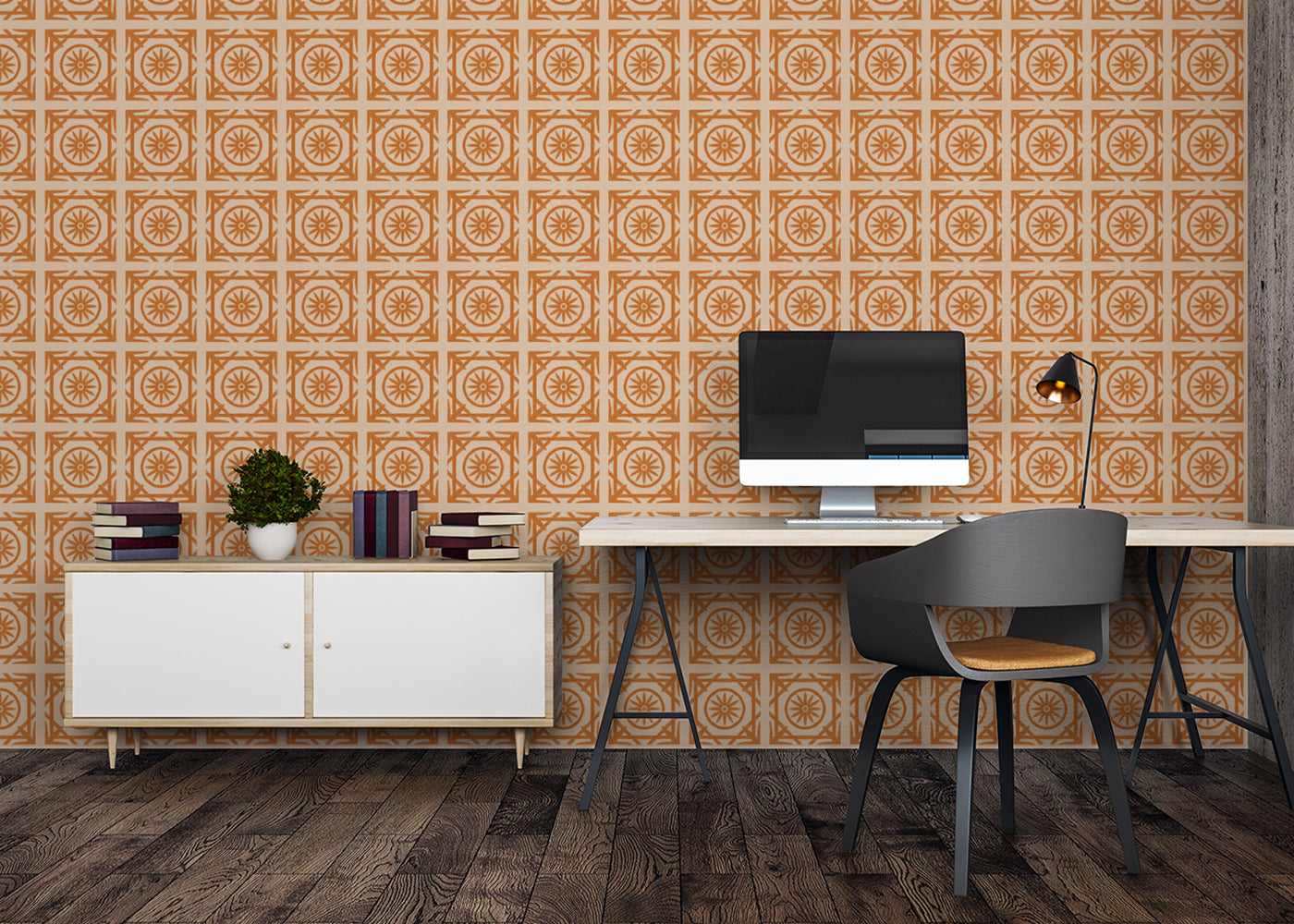 Compass Rose Tiles - Orange