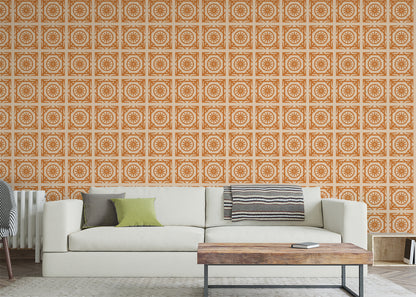 Compass Rose Tiles - Orange