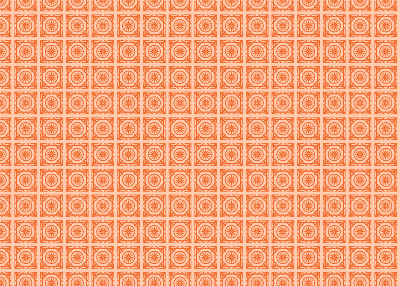 Compass Rose Tiles - Orange