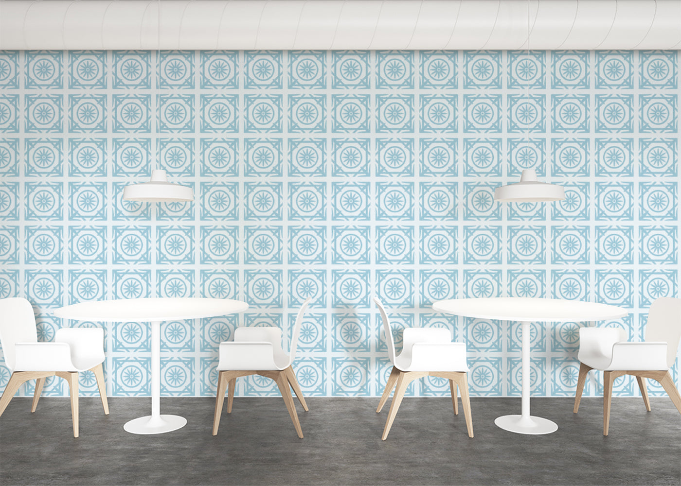 Compass Rose Tiles - Turquoise