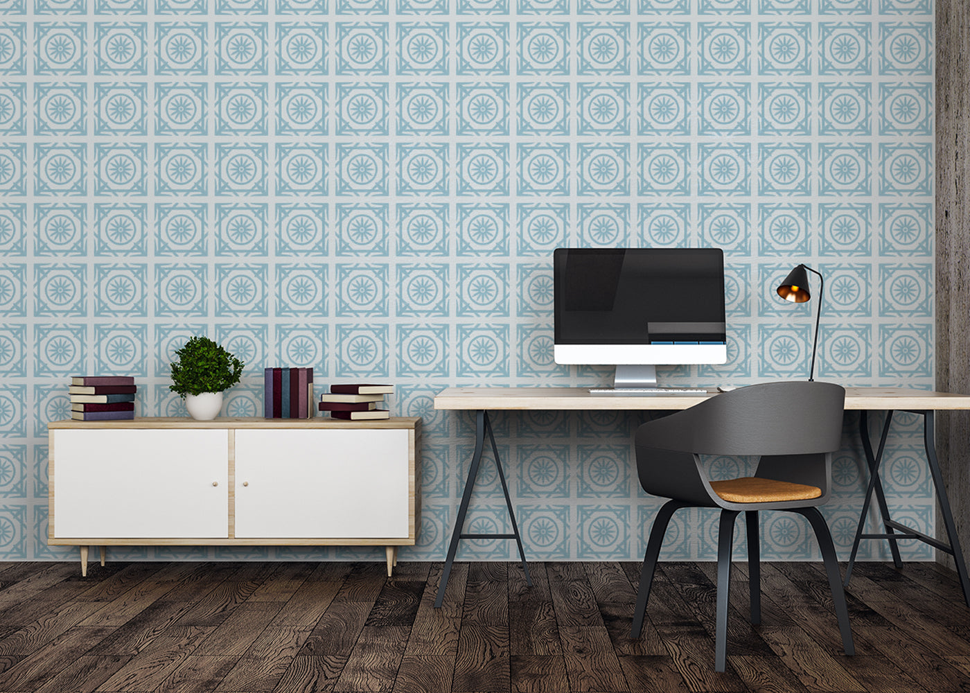 Compass Rose Tiles - Turquoise