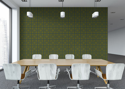 Compass Rose Tiles - Green and Gold