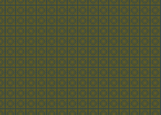 Compass Rose Tiles - Green and Gold - Sample