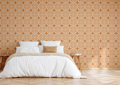 Crescent Whirls Tiles - Orange