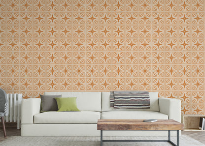 Crescent Whirls Tiles - Orange