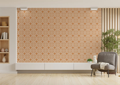 Crescent Whirls Tiles - Orange