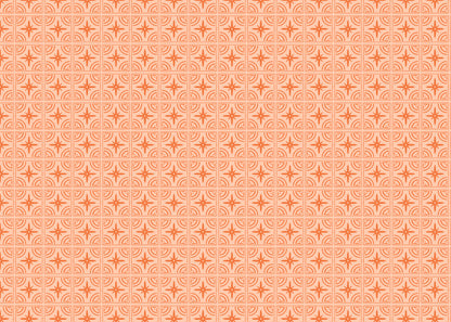 Crescent Whirls Tiles - Orange