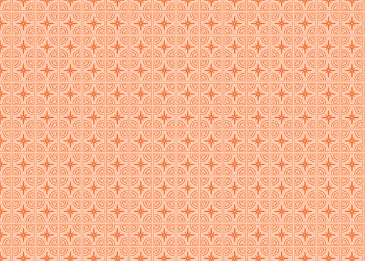 Crescent Whirls Tiles - Orange