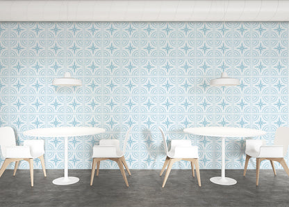 Crescent Whirls Tiles - Turquoise