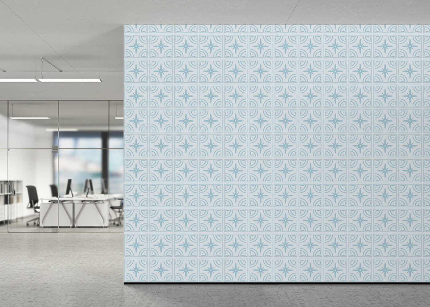 Crescent Whirls Tiles - Turquoise