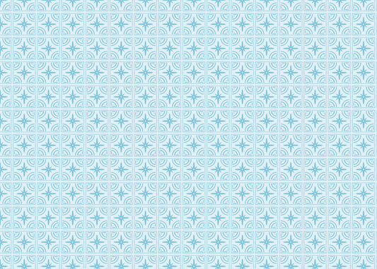 Crescent Whirls Tiles - Turquoise