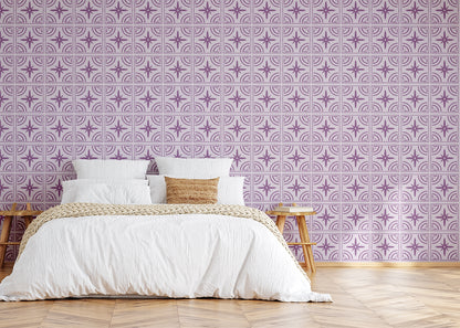 Crescent Whirls Tiles - Purple