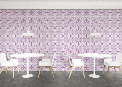 Crescent Whirls Tiles - Purple