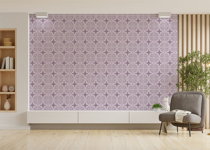 Crescent Whirls Tiles - Purple