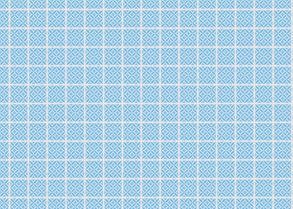 Crossed Petals Tiles - Blue