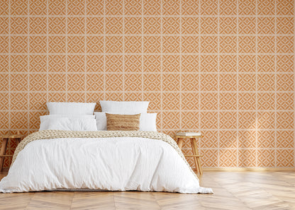 Crossed Petals Tiles - Orange