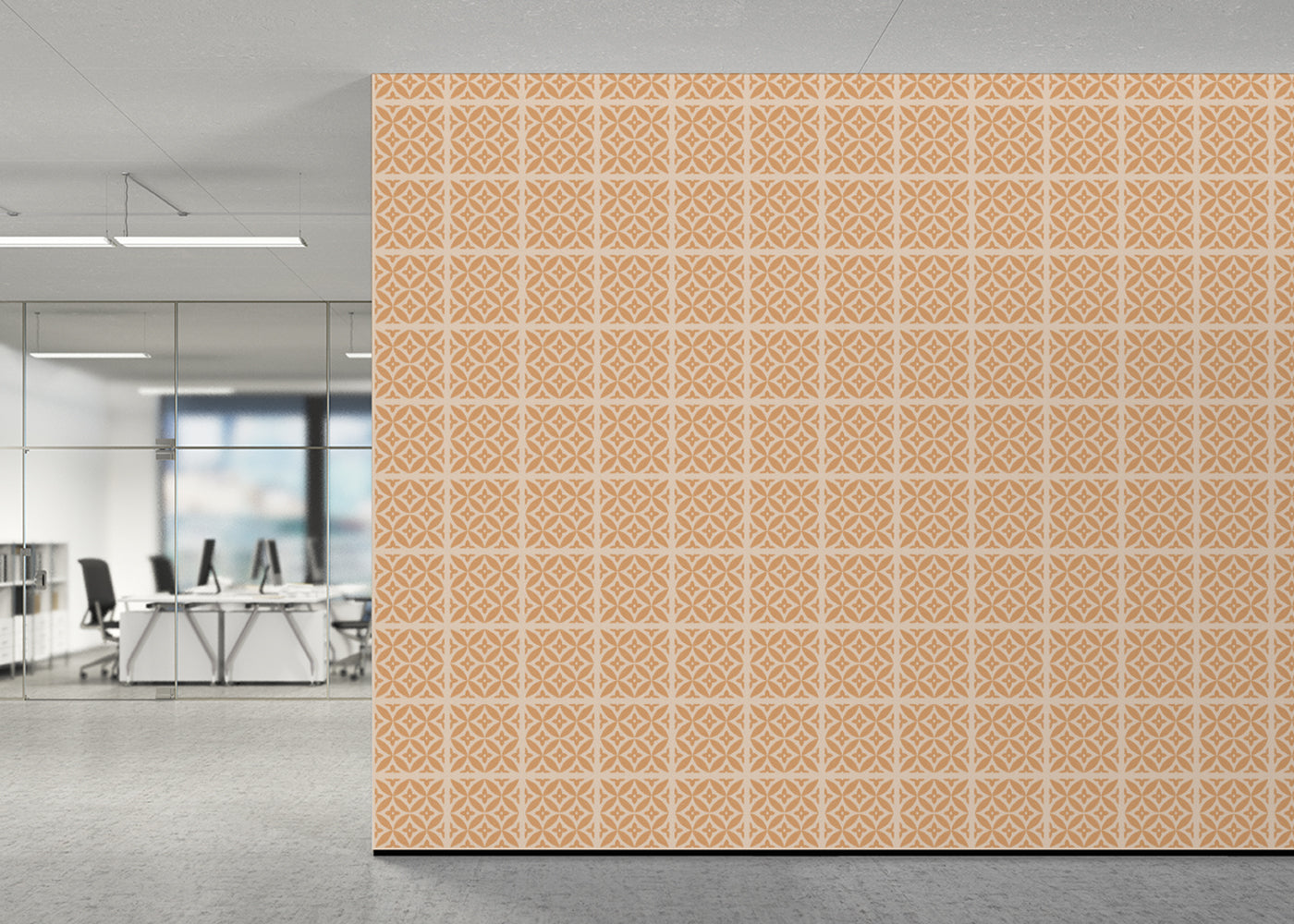 Crossed Petals Tiles - Orange