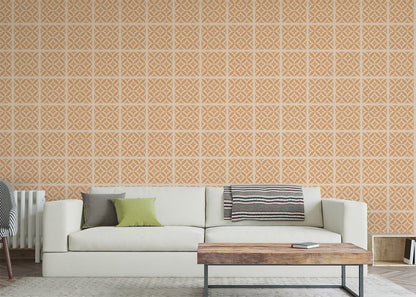 Crossed Petals Tiles - Orange