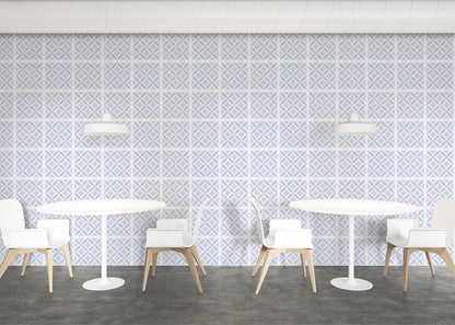 Crossed Petals Tiles - Gray