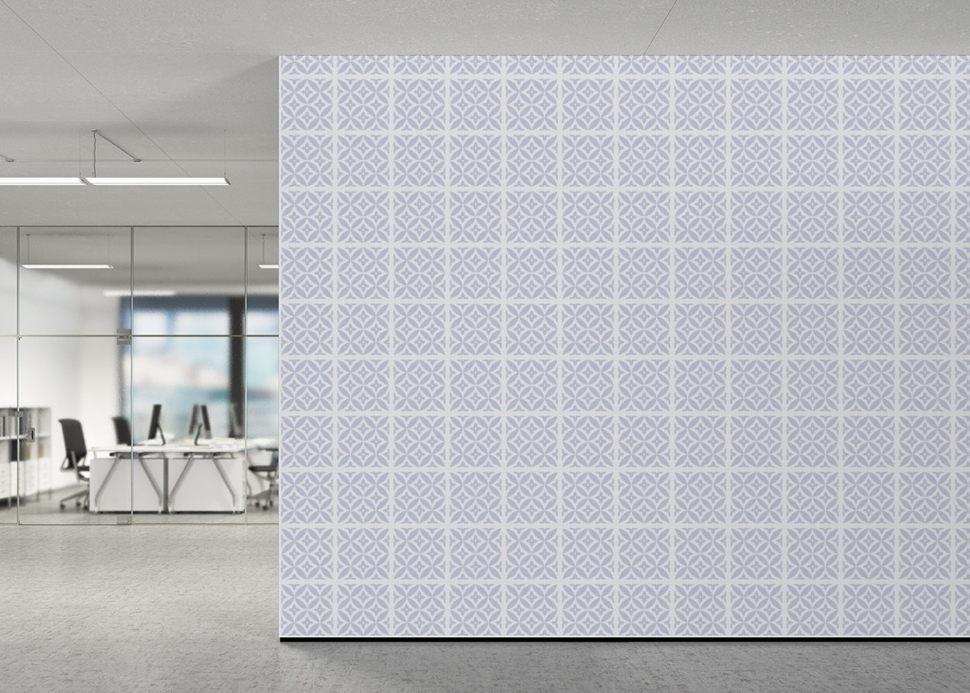 Crossed Petals Tiles - Gray