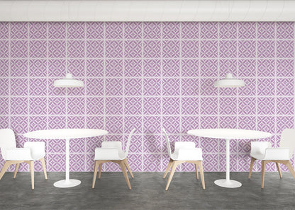 Crossed Petals Tiles - Purple