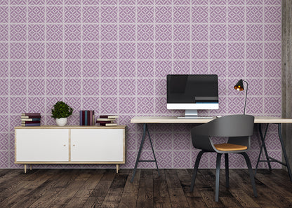 Crossed Petals Tiles - Purple