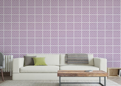Crossed Petals Tiles - Purple